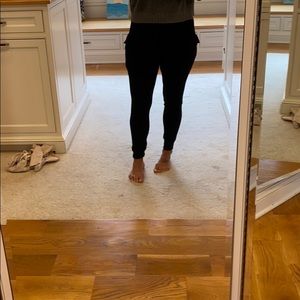 Black fleece joggers free people